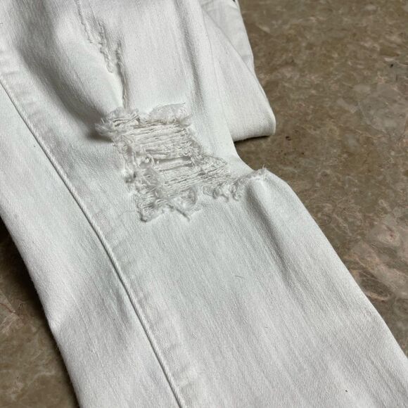 𝅺frame Le Skinny de Jeanne white distressed Crop size 26 - Picture 12 of 16